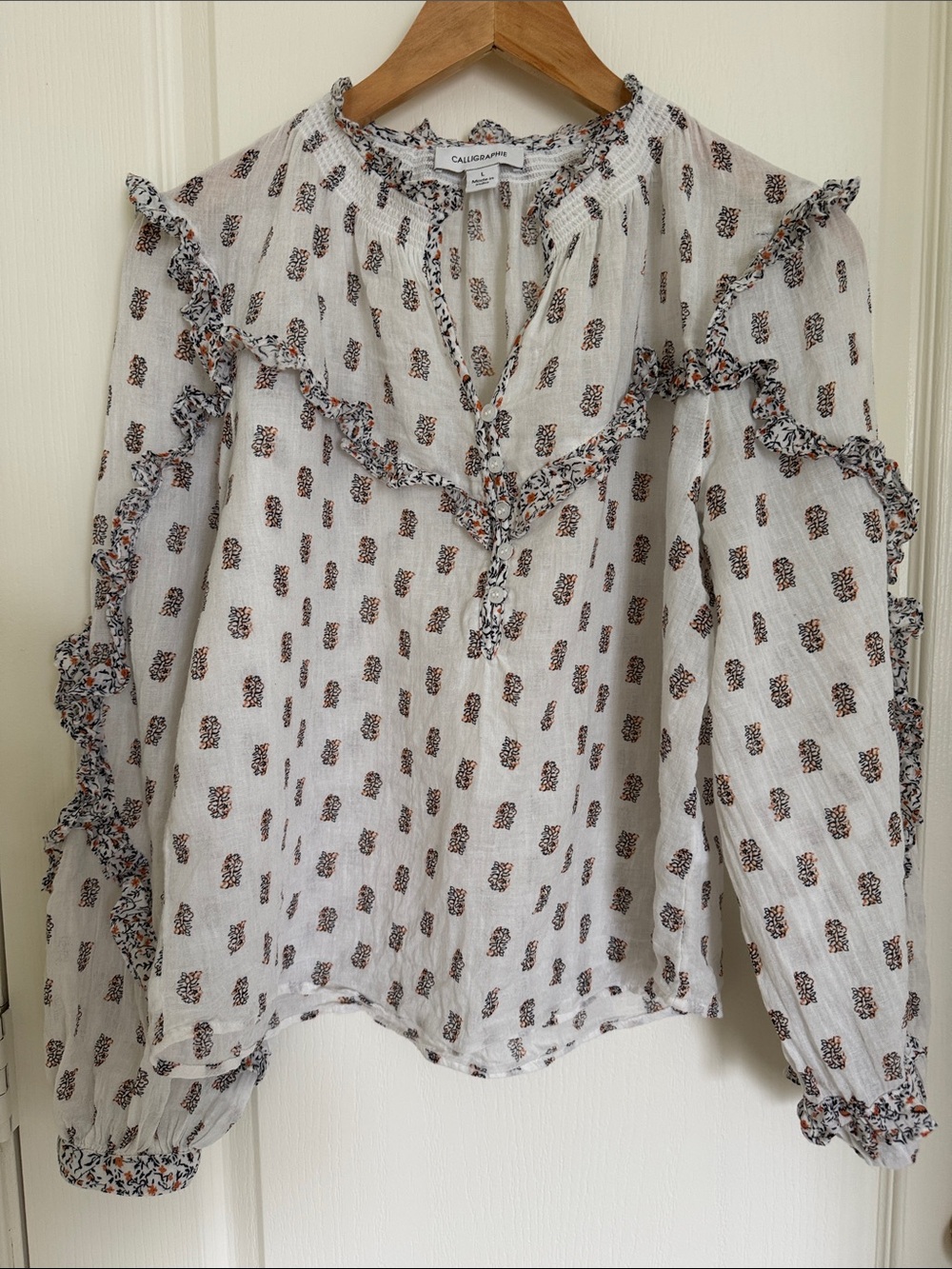 Calligraphie Long Sleeve Blouse